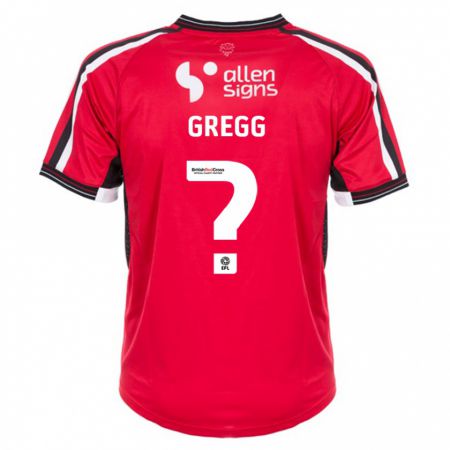 Kandiny Niño Camiseta Morgan Worsfold-Gregg #0 Rojo 1ª Equipación 2023/24 La Camisa Chile