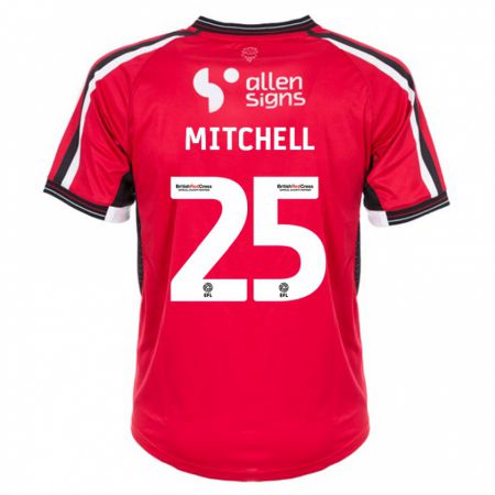 Kandiny Niño Camiseta Alex Mitchell #25 Rojo 1ª Equipación 2023/24 La Camisa Chile
