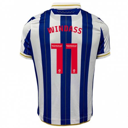 Kandiny Niño Camiseta Josh Windass #11 Azul Blanco 1ª Equipación 2023/24 La Camisa Chile