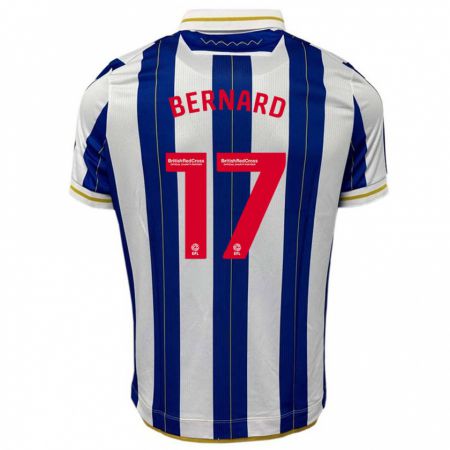 Kandiny Niño Camiseta Di'shon Bernard #17 Azul Blanco 1ª Equipación 2023/24 La Camisa Chile