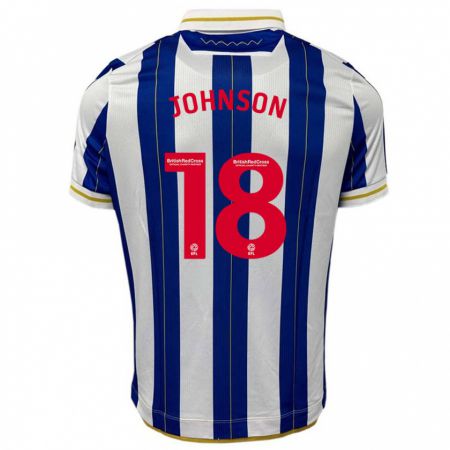 Kandiny Niño Camiseta Marvin Johnson #18 Azul Blanco 1ª Equipación 2023/24 La Camisa Chile