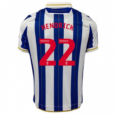 Kandiny Niño Camiseta Jeff Hendrick #22 Azul Blanco 1ª Equipación 2023/24 La Camisa Chile