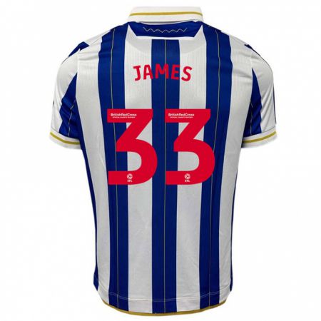 Kandiny Niño Camiseta Reece James #33 Azul Blanco 1ª Equipación 2023/24 La Camisa Chile