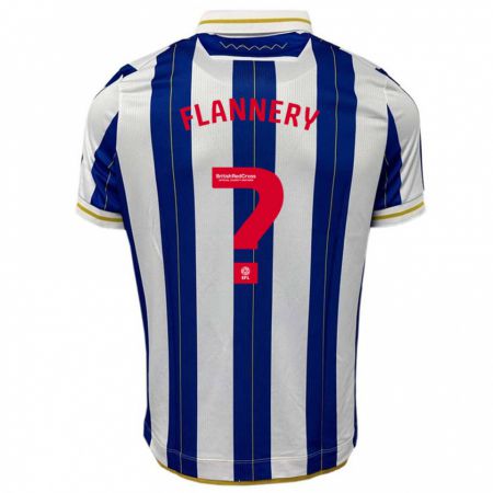 Kandiny Niño Camiseta Cian Flannery #0 Azul Blanco 1ª Equipación 2023/24 La Camisa Chile