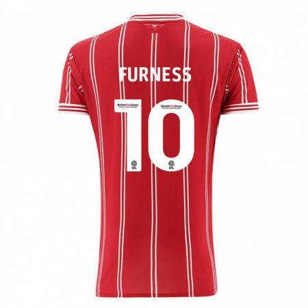 Kandiny Niño Camiseta Rachel Furness #10 Rojo 1ª Equipación 2023/24 La Camisa Chile