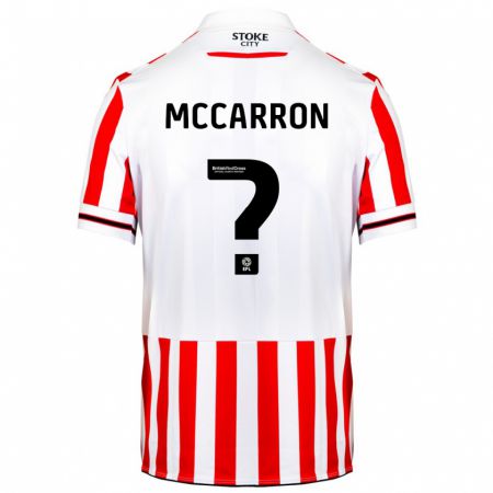 Kandiny Niño Camiseta Liam Mccarron #0 Rojo Blanco 1ª Equipación 2023/24 La Camisa Chile