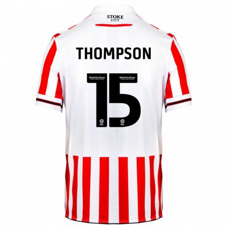 Kandiny Niño Camiseta Jordan Thompson #15 Rojo Blanco 1ª Equipación 2023/24 La Camisa Chile