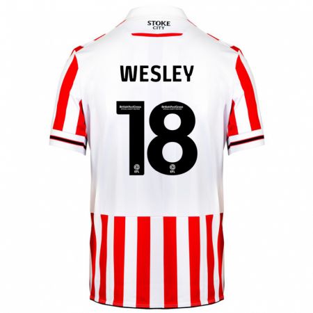Kandiny Niño Camiseta Wesley Moraes #18 Rojo Blanco 1ª Equipación 2023/24 La Camisa Chile