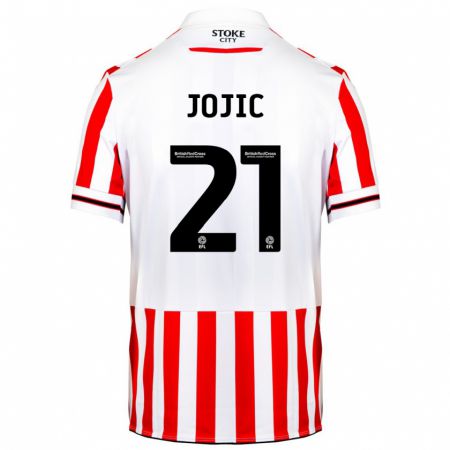 Kandiny Niño Camiseta Nikola Jojic #21 Rojo Blanco 1ª Equipación 2023/24 La Camisa Chile