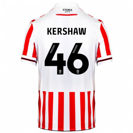 Kandiny Niño Camiseta Ben Kershaw #46 Rojo Blanco 1ª Equipación 2023/24 La Camisa Chile