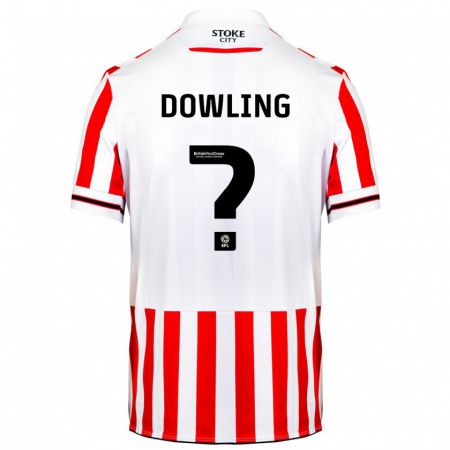 Kandiny Niño Camiseta Will Dowling #0 Rojo Blanco 1ª Equipación 2023/24 La Camisa Chile