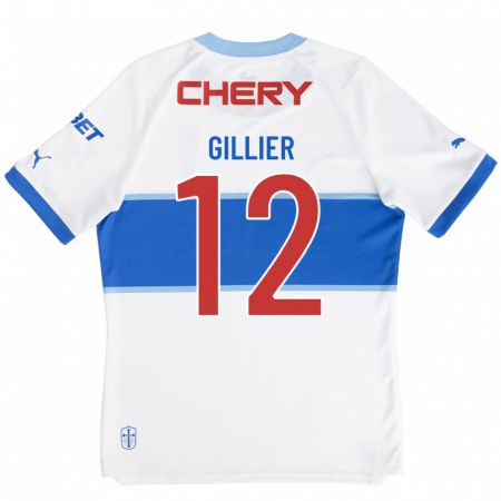 Kandiny Niño Camiseta Thomas Gillier #12 Blanco 1ª Equipación 2023/24 La Camisa Chile