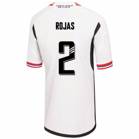 Kandiny Niño Camiseta Jeyson Rojas #2 Blanco 1ª Equipación 2023/24 La Camisa Chile