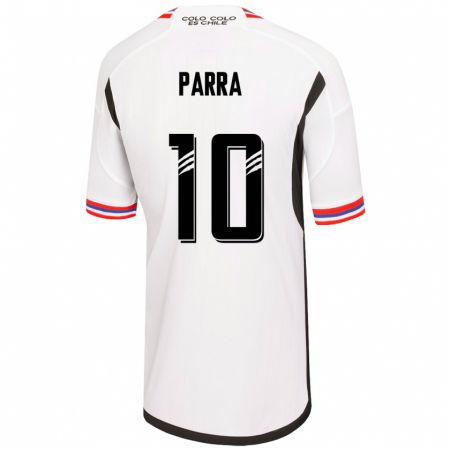 Kandiny Niño Camiseta Pablo Parra #10 Blanco 1ª Equipación 2023/24 La Camisa Chile