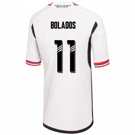 Kandiny Niño Camiseta Marcos Bolados #11 Blanco 1ª Equipación 2023/24 La Camisa Chile