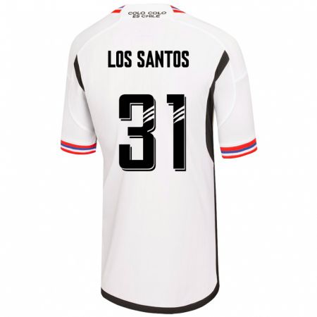 Kandiny Niño Camiseta Matías De Los Santos #31 Blanco 1ª Equipación 2023/24 La Camisa Chile