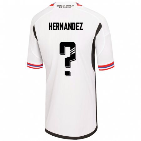 Kandiny Niño Camiseta Leandro Hernández #0 Blanco 1ª Equipación 2023/24 La Camisa Chile