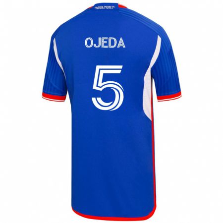 Kandiny Niño Camiseta Emmanuel Ojeda #5 Azul 1ª Equipación 2023/24 La Camisa Chile
