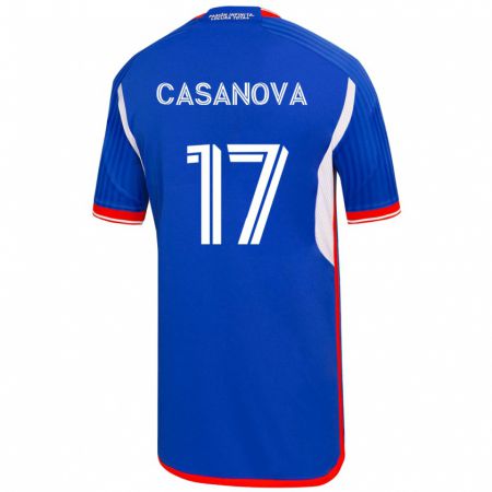Kandiny Niño Camiseta Luis Casanova #17 Azul 1ª Equipación 2023/24 La Camisa Chile