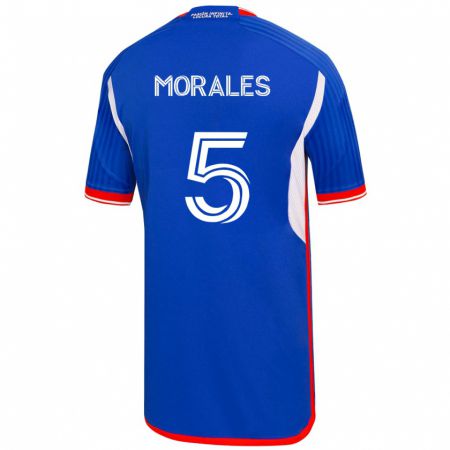 Kandiny Niño Camiseta Mariana Morales #5 Azul 1ª Equipación 2023/24 La Camisa Chile