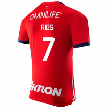 Kandiny Niño Camiseta Daniel Ríos #7 Rojo 1ª Equipación 2023/24 La Camisa Chile