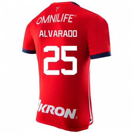 Kandiny Niño Camiseta Roberto Alvarado #25 Rojo 1ª Equipación 2023/24 La Camisa Chile