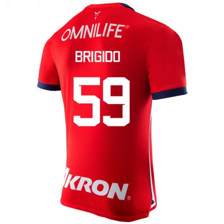 Kandiny Niño Camiseta Jesús Brígido #59 Rojo 1ª Equipación 2023/24 La Camisa Chile