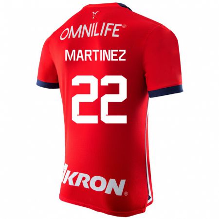 Kandiny Niño Camiseta Karla Martínez #22 Rojo 1ª Equipación 2023/24 La Camisa Chile