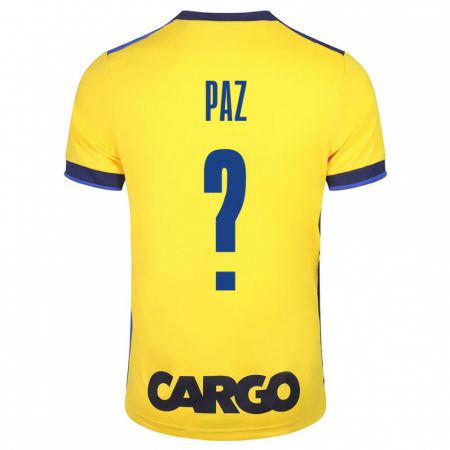 Kandiny Niño Camiseta Jonathan Paz #0 Amarillo 1ª Equipación 2023/24 La Camisa Chile
