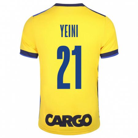Kandiny Niño Camiseta Sheran Yeini #21 Amarillo 1ª Equipación 2023/24 La Camisa Chile