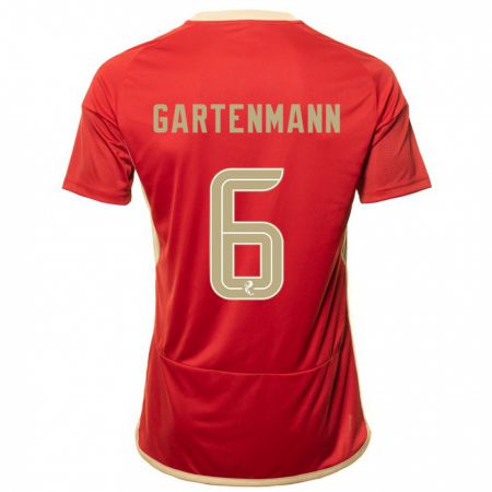 Kandiny Niño Camiseta Stefan Gartenmann #6 Rojo 1ª Equipación 2023/24 La Camisa Chile