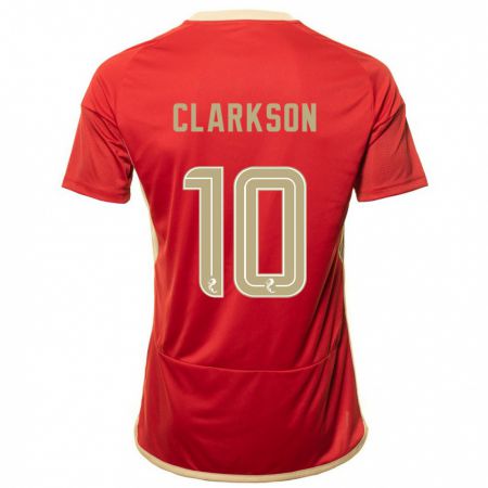 Kandiny Niño Camiseta Leighton Clarkson #10 Rojo 1ª Equipación 2023/24 La Camisa Chile