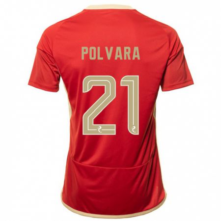 Kandiny Niño Camiseta Dante Polvara #21 Rojo 1ª Equipación 2023/24 La Camisa Chile