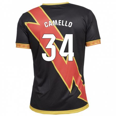 Kandiny Niño Camiseta Sergio Camello #34 Negro 2ª Equipación 2023/24 La Camisa Chile