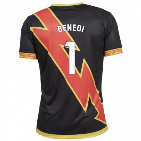Kandiny Niño Camiseta Miguel Benedi #1 Negro 2ª Equipación 2023/24 La Camisa Chile
