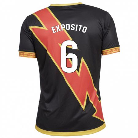 Kandiny Niño Camiseta Álvaro Expósito #6 Negro 2ª Equipación 2023/24 La Camisa Chile