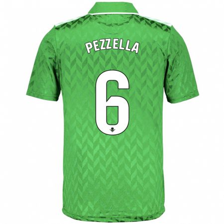 Kandiny Niño Camiseta Germán Pezzella #6 Verde 2ª Equipación 2023/24 La Camisa Chile