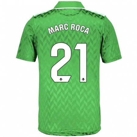 Kandiny Niño Camiseta Marc Roca #21 Verde 2ª Equipación 2023/24 La Camisa Chile