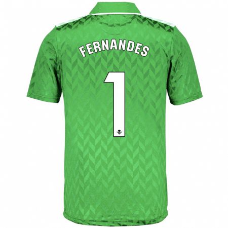 Kandiny Niño Camiseta Guilherme Fernandes #1 Verde 2ª Equipación 2023/24 La Camisa Chile