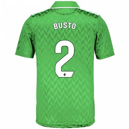 Kandiny Niño Camiseta Pablo Busto #2 Verde 2ª Equipación 2023/24 La Camisa Chile