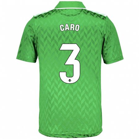 Kandiny Niño Camiseta Andrés Caro #3 Verde 2ª Equipación 2023/24 La Camisa Chile