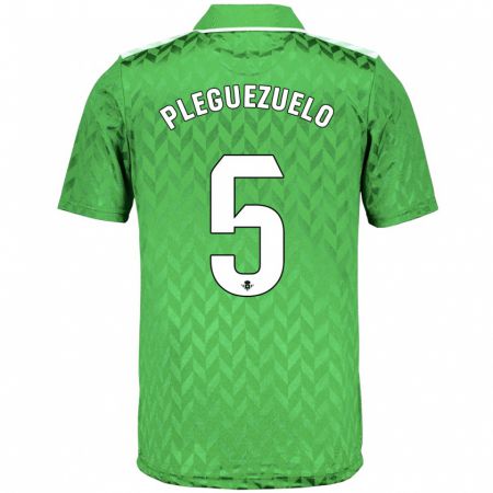 Kandiny Niño Camiseta Xavi Pleguezuelo #5 Verde 2ª Equipación 2023/24 La Camisa Chile