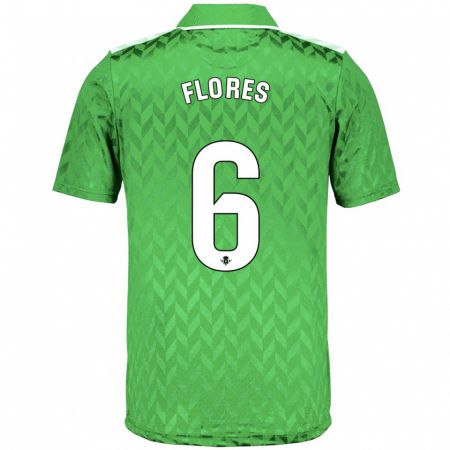 Kandiny Niño Camiseta Mateo Flores #6 Verde 2ª Equipación 2023/24 La Camisa Chile