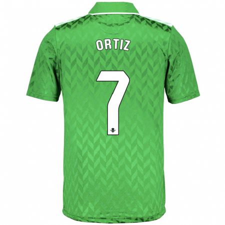 Kandiny Niño Camiseta Ángel Ortiz #7 Verde 2ª Equipación 2023/24 La Camisa Chile