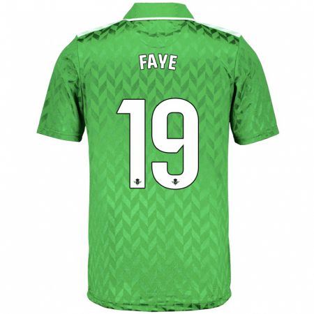 Kandiny Niño Camiseta Souleymane Faye #19 Verde 2ª Equipación 2023/24 La Camisa Chile