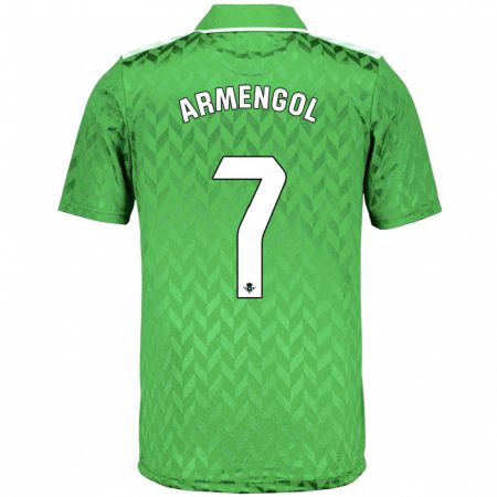Kandiny Niño Camiseta Carla Armengol Joaniquet #7 Verde 2ª Equipación 2023/24 La Camisa Chile