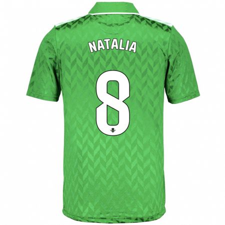 Kandiny Niño Camiseta Natalia Montilla Martinez #8 Verde 2ª Equipación 2023/24 La Camisa Chile