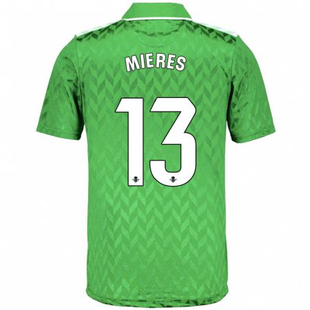 Kandiny Niño Camiseta Malena Mieres García #13 Verde 2ª Equipación 2023/24 La Camisa Chile