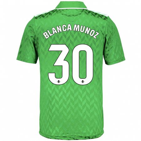 Kandiny Niño Camiseta Blanca Muñoz #30 Verde 2ª Equipación 2023/24 La Camisa Chile