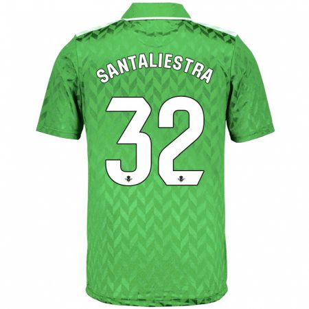 Kandiny Niño Camiseta Carla Santaliestra #32 Verde 2ª Equipación 2023/24 La Camisa Chile